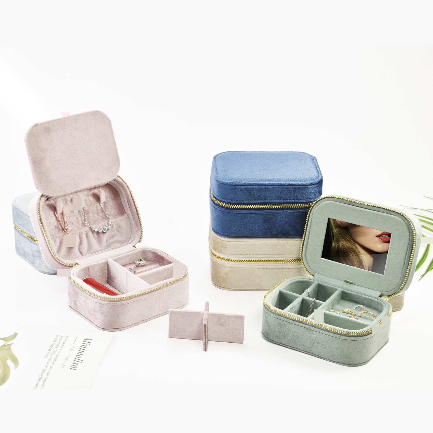 White leather jewelry box